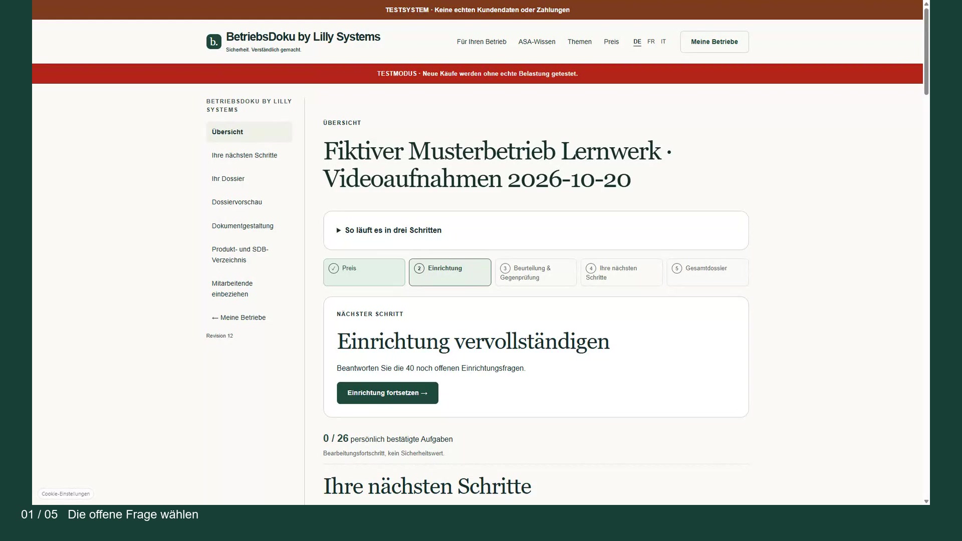 Eine Fachklärung und ihren Nachweis dokumentieren