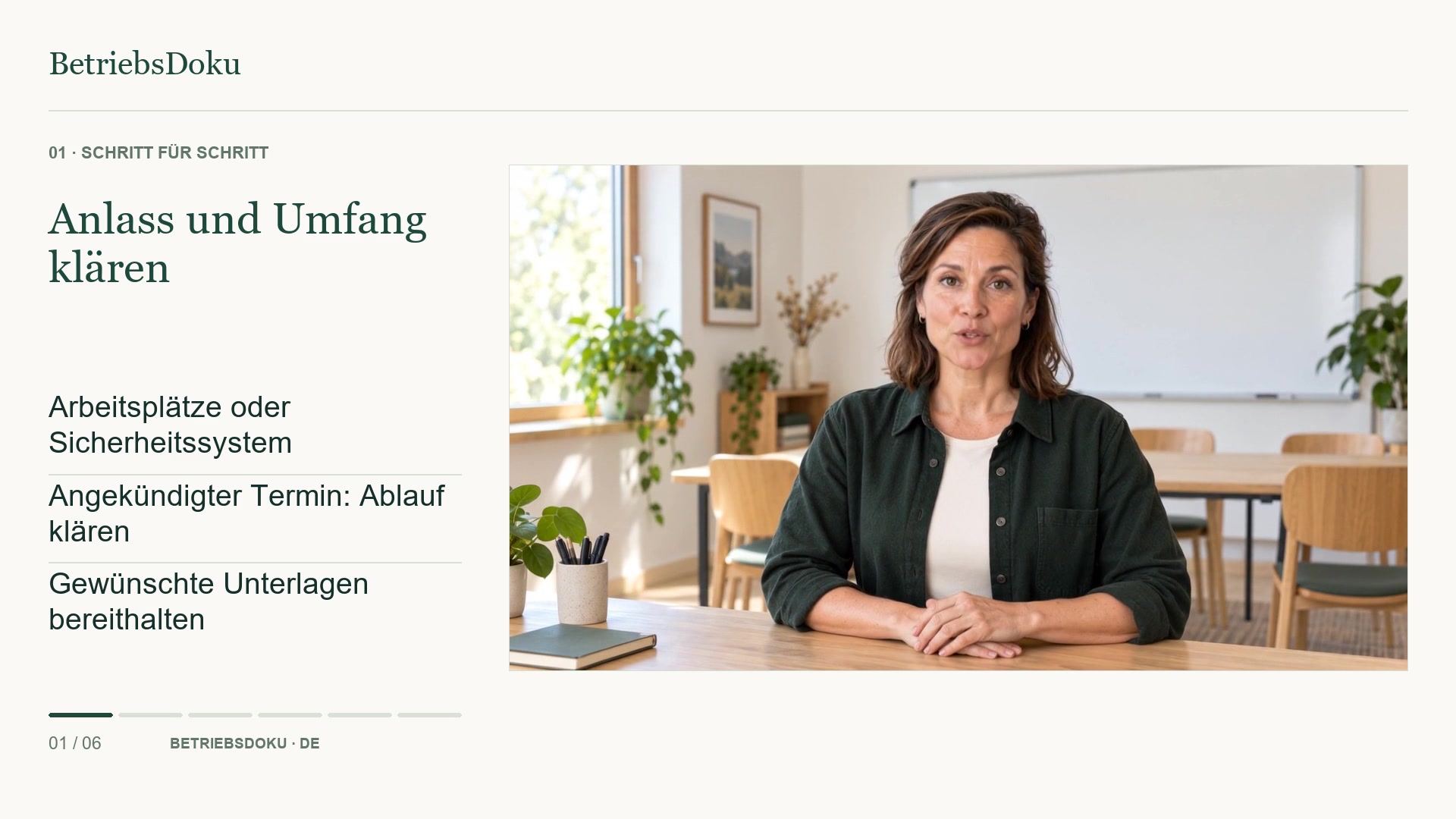 Einen Kontrollbesuch vorbereiten