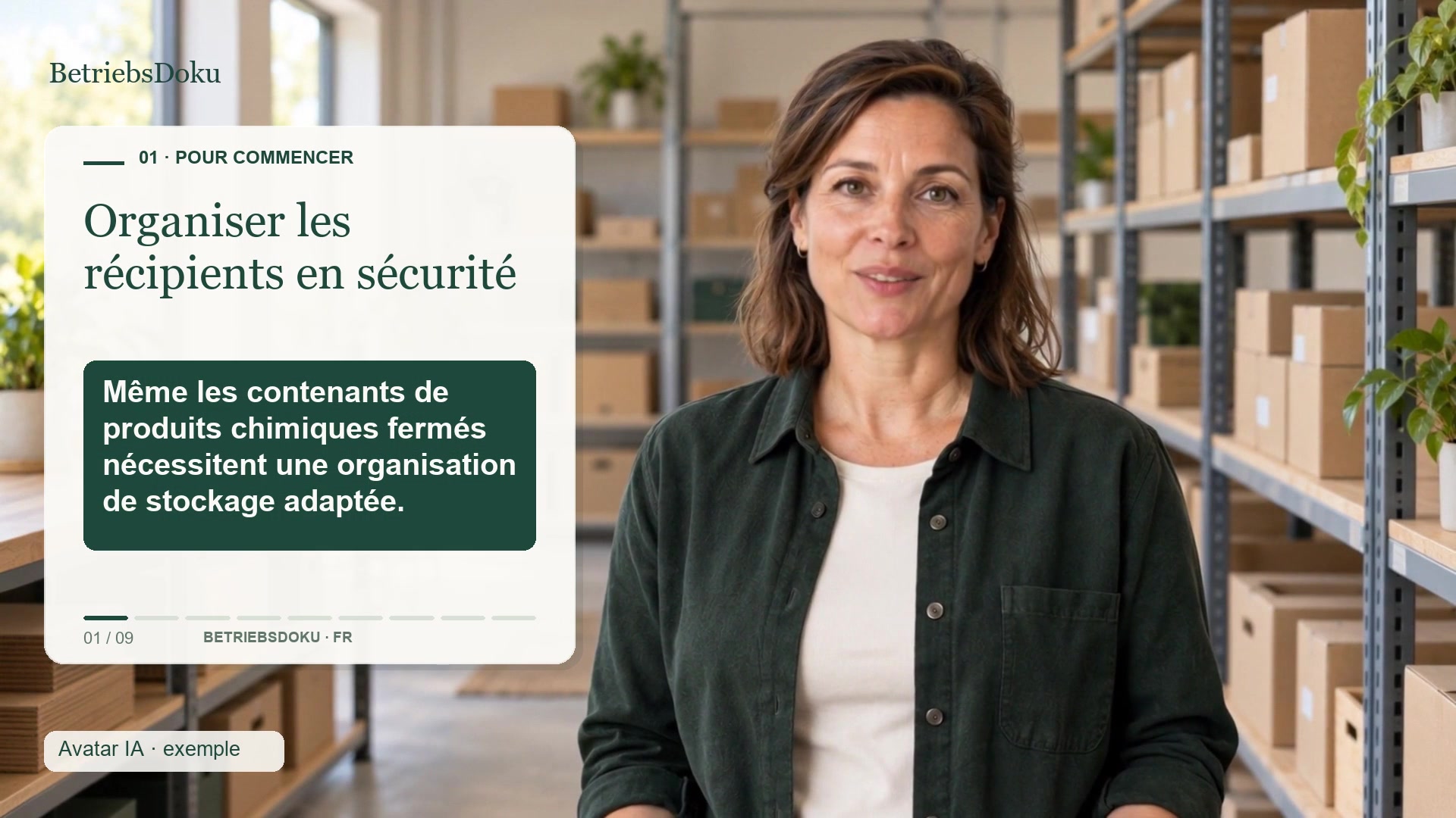 Organiser les récipients de produits chimiques fermés