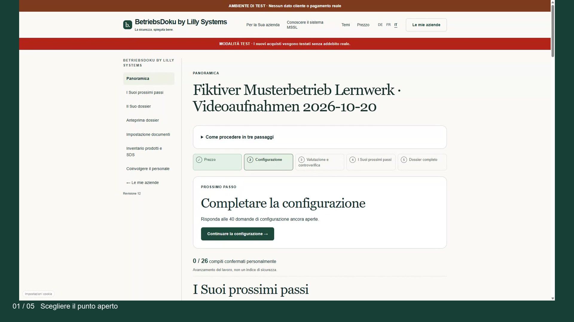 Documentare un chiarimento specialistico e la relativa prova